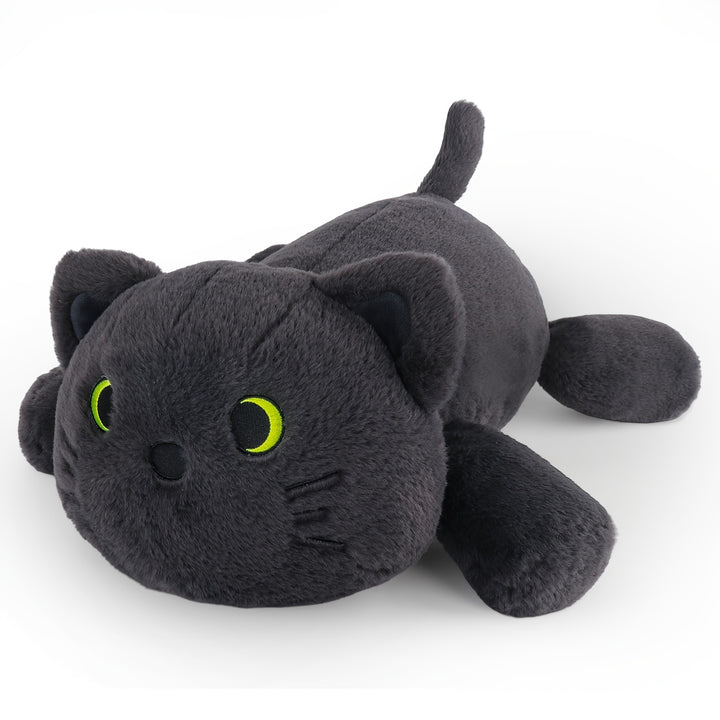 Giant Black Cat Weighted Plush Animal – 22 Inch 4lbs Soft Polyester Stuffed Toy, Cute Kawaii Plushie Gift for Youngsters & Girlfriend, Perfect for Birthday or Easter, Cat Lover Gifts