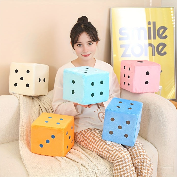 Cute and Soft Dice Plush Pillow Kawaii Cozy Pillow Adorable Creative Cushion New Personality Modern Design Pillow Holiday Party Home Decor Holiday Easter and Birthday Gifts for Friends and Family
