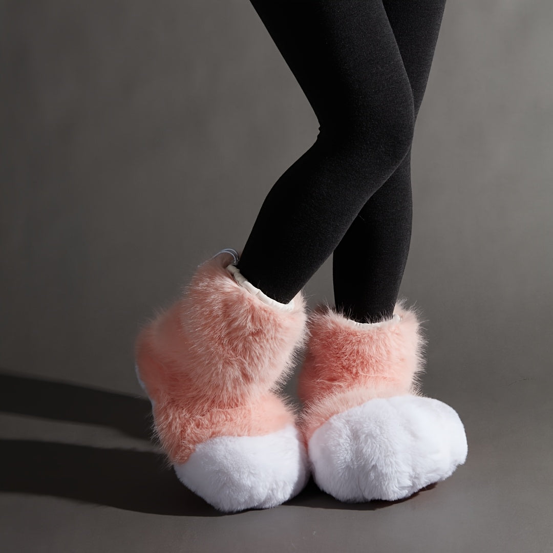 Fursuit-KIG Paw Pad Slippers - Ultra Soft Plush Anti-Skid Slip-Ons with Hoof Detail, Warm Indoor Shoes for Men & Women, Perfect for Summer Air Conditioning, Cosplay & Parties, Indoor Comfort Shoes | Playful Paw Design | Soft Texture