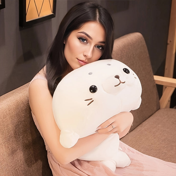 Pet Alliance Soft White Seal Plush Toy – Cute Lying Pose, Down-Filled, Cozy & Cuddly Home Decor, Perfect Gift for Birthdays or Aquarium Lovers, Comforting Plush Toy | Cute Seal Design | Soft Plush Texture