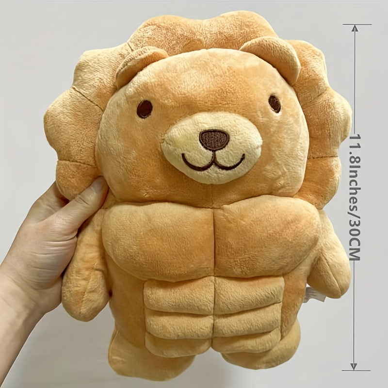 [11.8" Soft Teddy Bear Plush] Adorable 11.8" Muscle Teddy Bear Plush Toy - Soft, Cuddly Stuffed Animal Pillow for Youngsters & Adults - Perfect for Christmas, Birthday Gifts
