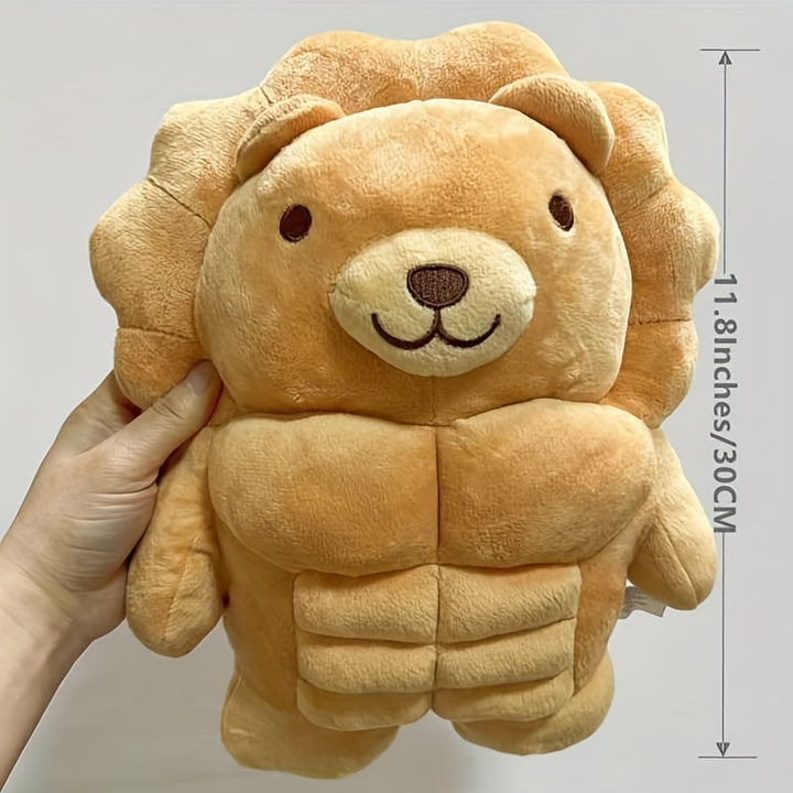 [11.8" Soft Teddy Bear Plush] Adorable 11.8" Muscle Teddy Bear Plush Toy - Soft, Cuddly Stuffed Animal Pillow for Youngsters & Adults - Perfect for Christmas, Birthday Gifts