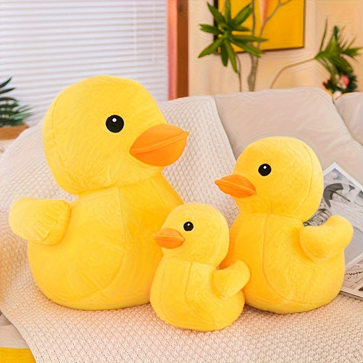 Soft Plush Big Yellow Duck Pillow Toy - Decorative Cushion for Bedroom or Living Room Sofa - New