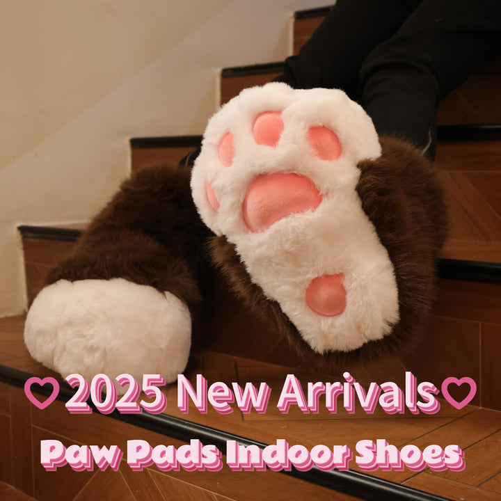 Fursuit-KIG Paw Pad Slippers - Ultra Soft Plush Anti-Skid Slip-Ons with Hoof Detail, Warm Indoor Shoes for Men & Women, Perfect for Summer Air Conditioning, Cosplay & Parties, Indoor Comfort Shoes | Playful Paw Design | Soft Texture