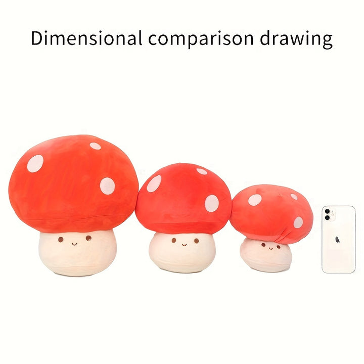 1pc Soft Cartoon Mushroom Plush Throw Pillow – Cute Red & White Spotted Mushroom Design, Cozy Home Decor for Bed, Sofa, or Couch, Perfect Holiday Gift for Thanksgiving & Christmas, Sofa Accessory | Quality Stuffed Toy, Mushroom Decor