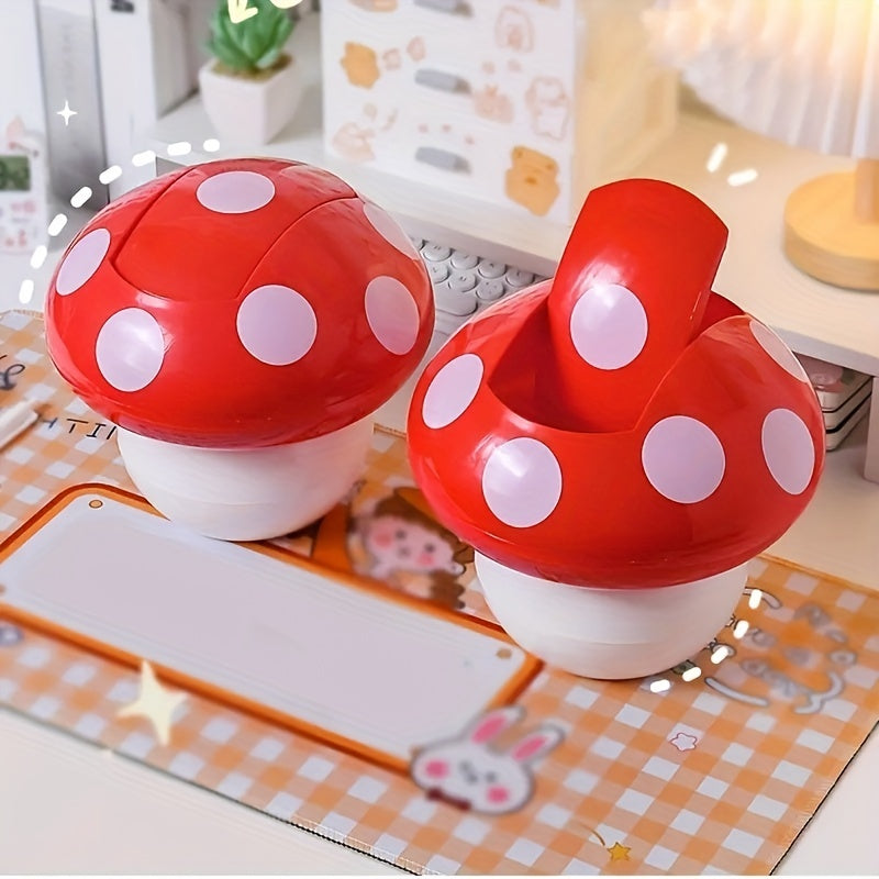 1pc Cute Mushroom Trash Can - Multifunctional, Desktop Decorative Paper Basket for Household Storage