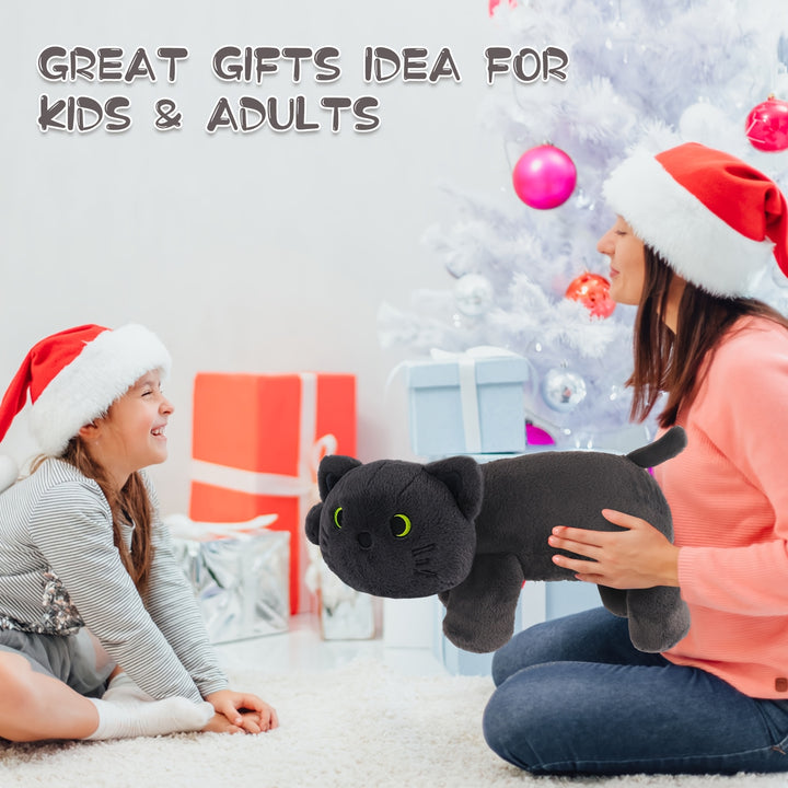 Giant Black Cat Weighted Plush Animal – 22 Inch 4lbs Soft Polyester Stuffed Toy, Cute Kawaii Plushie Gift for Youngsters & Girlfriend, Perfect for Birthday or Easter, Cat Lover Gifts
