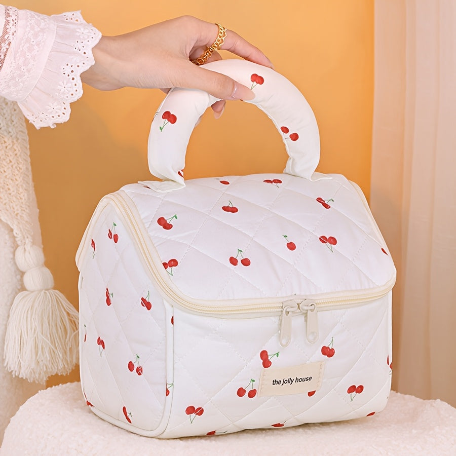 1pc Cute Brown Bear House Makeup Bag - Large Capacity, Portable Travel Organizer with Zipper Pockets, Unscented, Ideal for Cosmetics and Toiletries, Travel Organizer Bag | Playful Design | Zippered Bag, Makeup Bags
