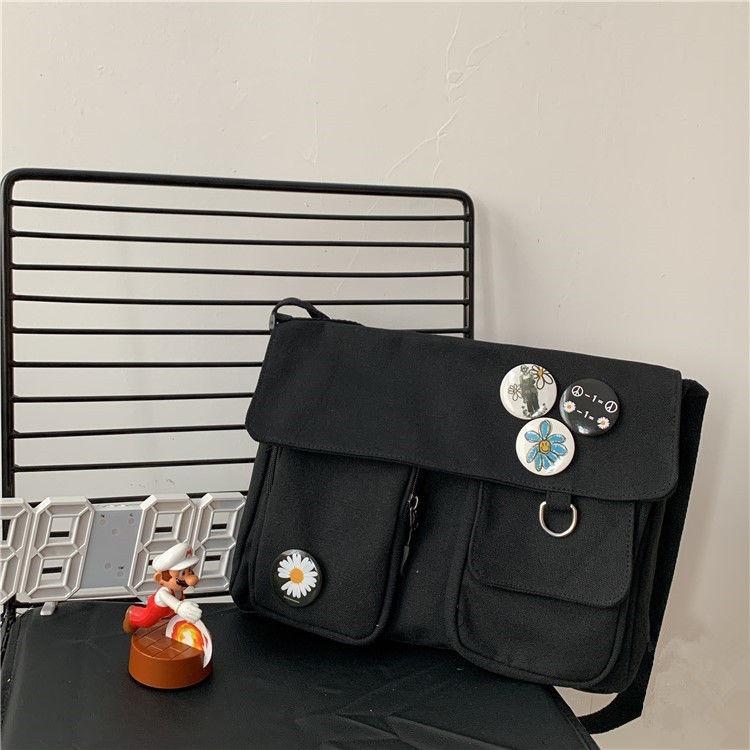 Solid Color Multi-Pocket Crossbody Bags