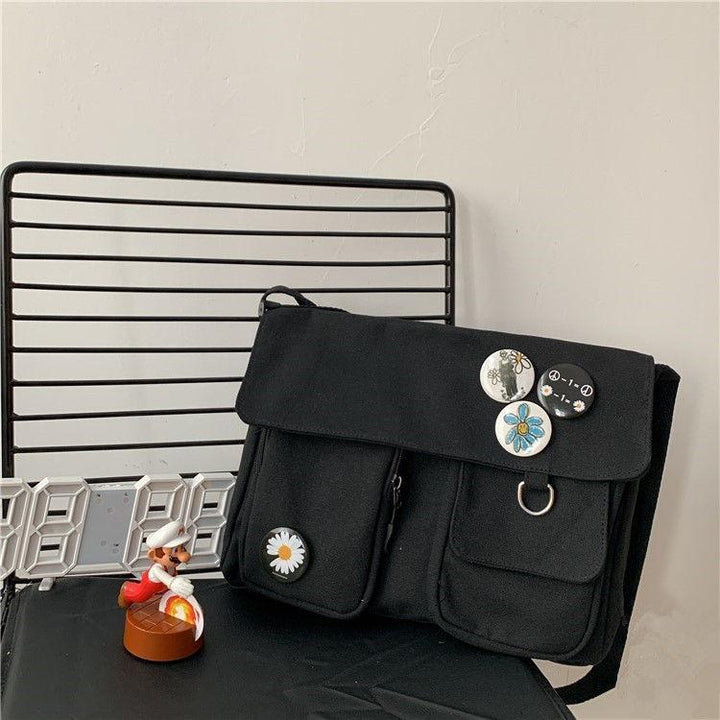 Solid Color Multi-Pocket Crossbody Bags
