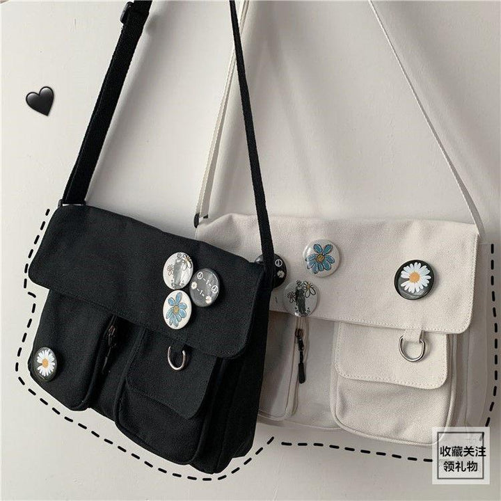 Solid Color Multi-Pocket Crossbody Bags