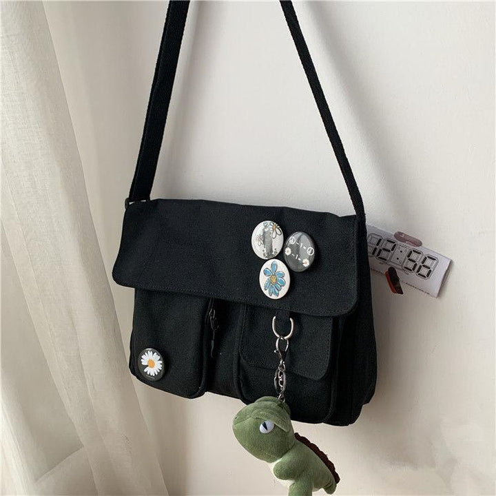 Solid Color Multi-Pocket Crossbody Bags