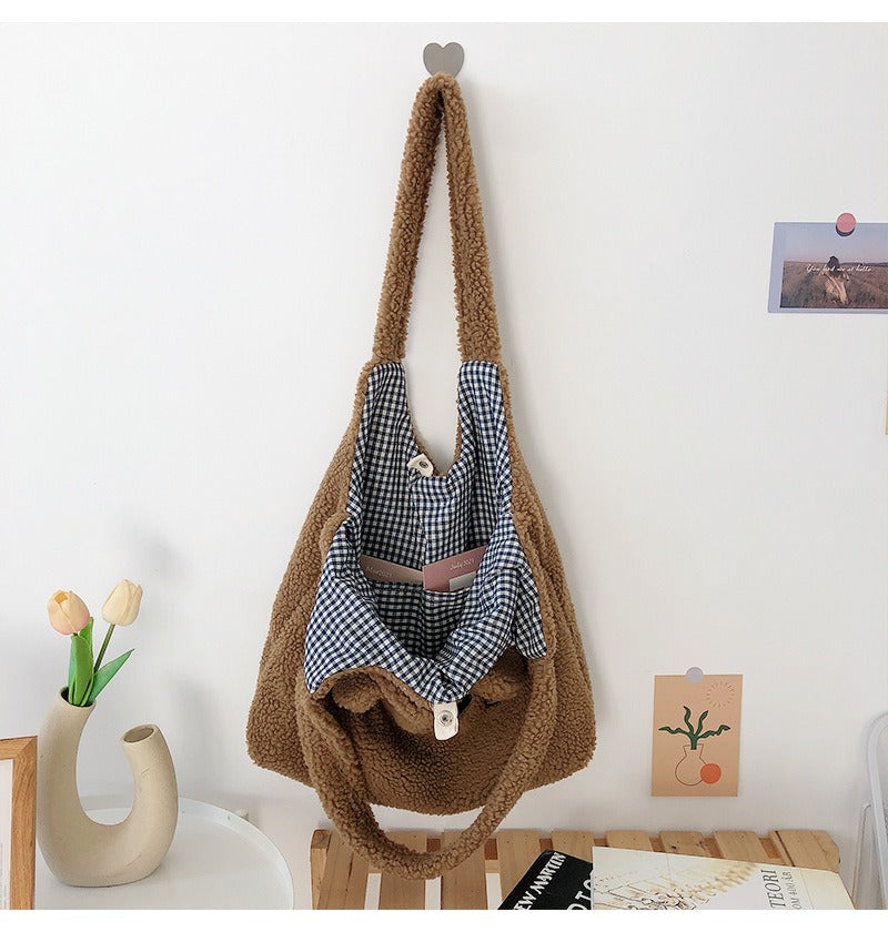 Ultra Soft Teddy Bear Face Tote Bags