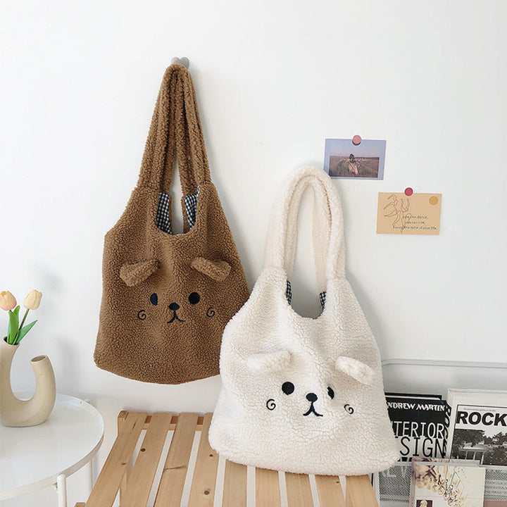 Ultra Soft Teddy Bear Face Tote Bags