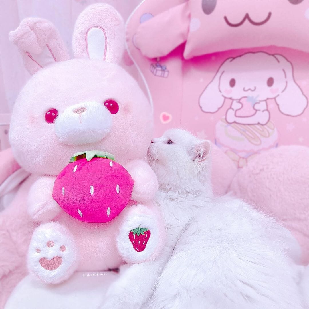 Valentine's Day Strawberry Love Bunny Plushies
