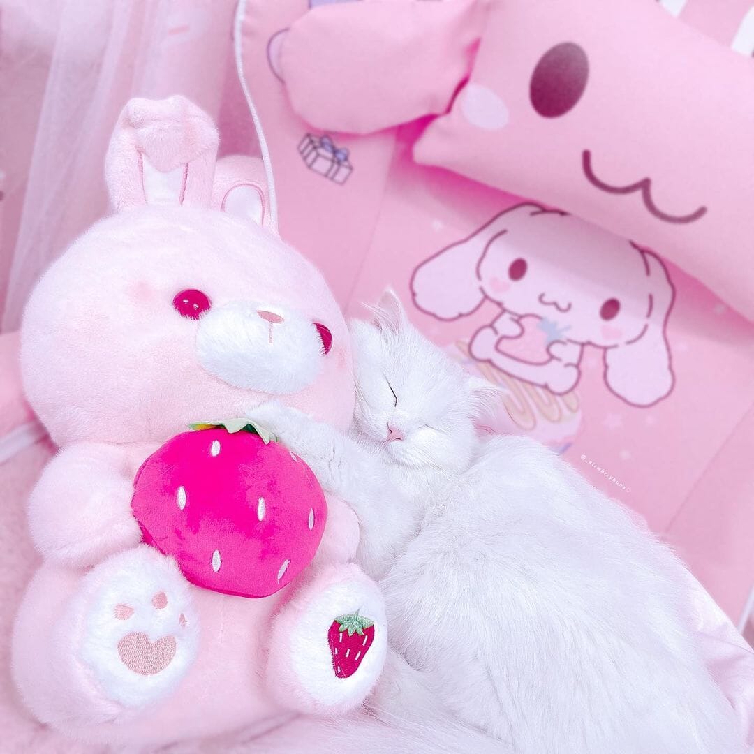 Valentine's Day Strawberry Love Bunny Plushies